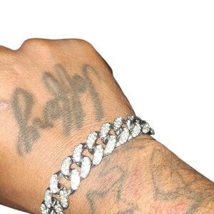 Moissanite S925 12mm Cuban Link Bracelet